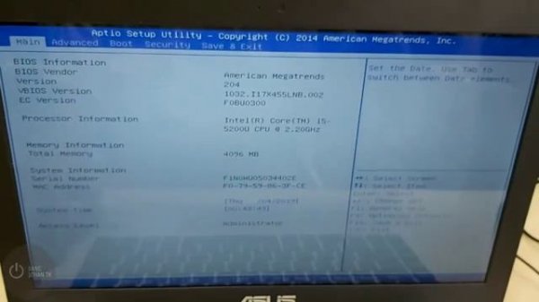 CARA MASUK BIOS LAPTOP ASUS A455L