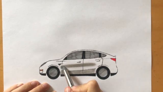 How to draw a Tesla model Y смотреть онлайн