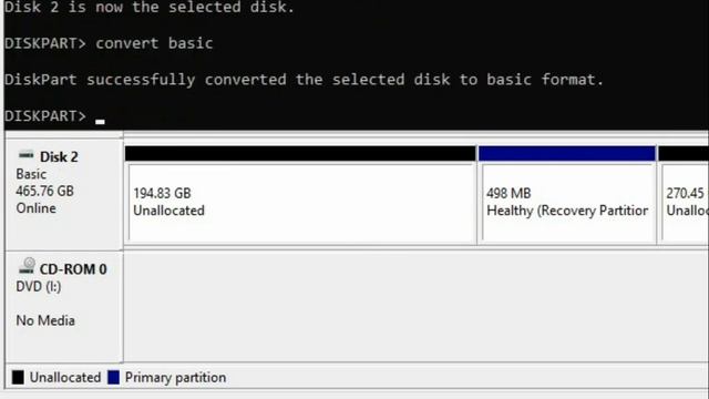 Change a dynamic disk back to a basic disk on Windows смотреть онлайн
