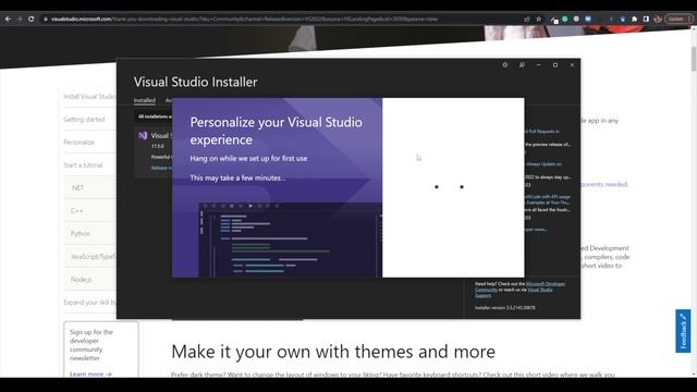 Setting Up Visual Studio IDE 2022 for C# | Dot Net Framework | Writing Your First Program in C Shar смотреть онлайн