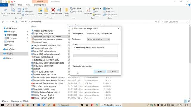 How to burn a disc image on DVD in Windows 10 october 2018 may 2019 update смотреть онлайн