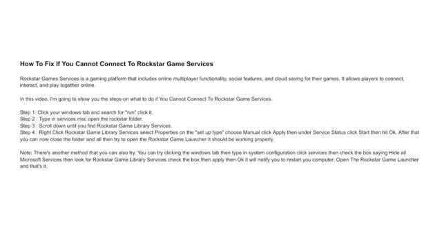 How To Fix If You Cannot Connect To Rockstar Game Services смотреть онлайн