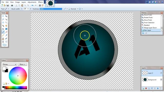 How to make a Glass Logo on Paint net смотреть онлайн
