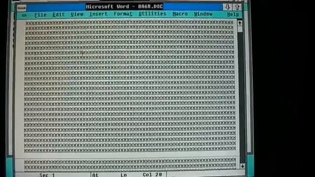 BadApple PV ASCII Under MS Word 1.x смотреть онлайн
