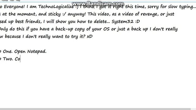 How to delete system32 from your laptop/computer! смотреть онлайн