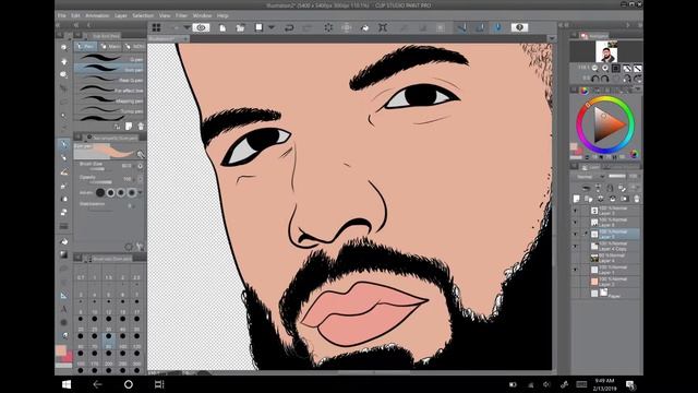 How to cartoon yourself easy (Drake) clip studio 2019 смотреть онлайн