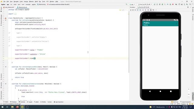 Hide - Show Appbar - Android Studio смотреть онлайн