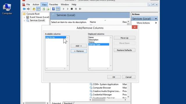 Windows 8.0 Professional - Hide or Display Columns in an MMC Console смотреть онлайн