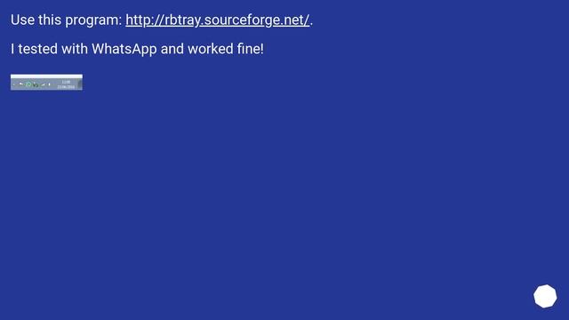 Minimize app WhatsApp in system tray / notification area смотреть онлайн