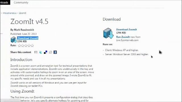 How to Zoom your Computer Screen in and out by ZoomIT смотреть онлайн