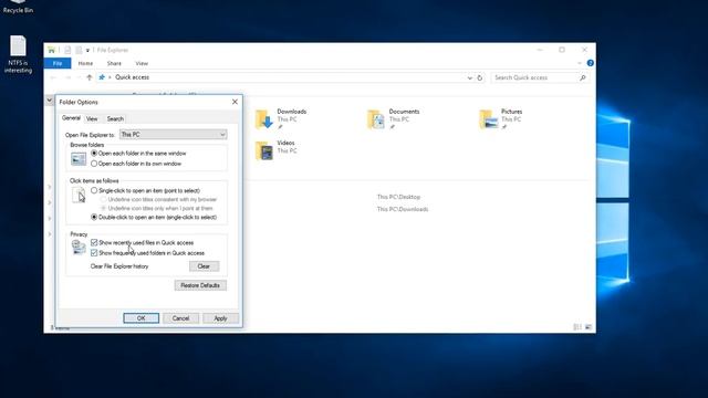 Tweaking the File Explorer in Windows 10, Quick Access смотреть онлайн
