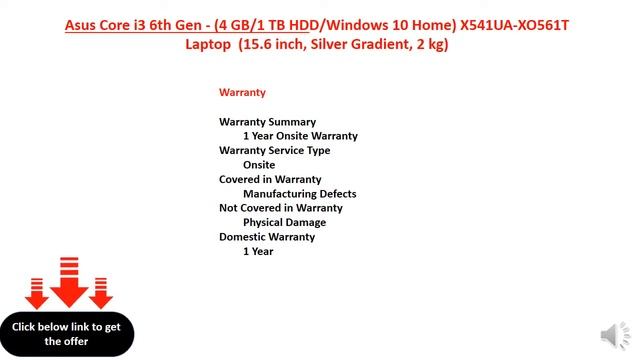 Asus Core i3 6th Gen - (4 GB/1 TB HDD/Windows 10 Home) X541UA-XO561T Laptop смотреть онлайн