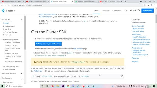 1 | Installing and Configuring Flutter and Android Studio in Windows 7/8/10 in Tamil смотреть онлайн