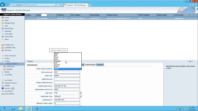 Setting up Printers and MFPs in ROI Print Manager смотреть онлайн