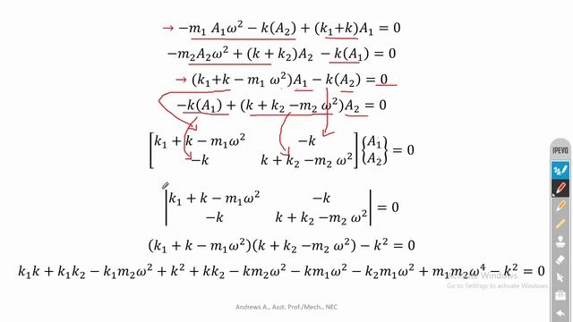 Two DOF System | Natural Frequency and Amplitude Ratio | Vibration Control смотреть онлайн