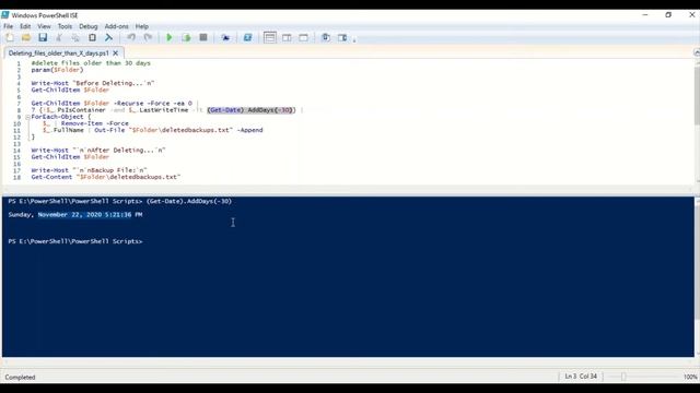 Delete Older Files PowerShell Script смотреть онлайн