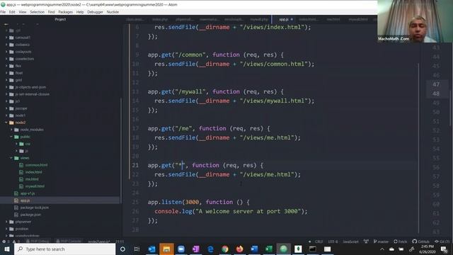 Lecture June 26, 2020 Express Server post смотреть онлайн