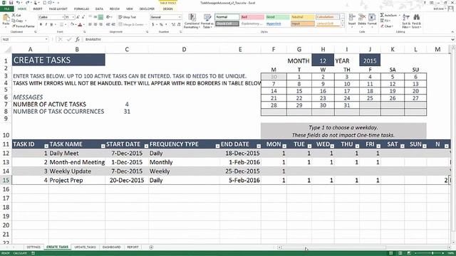Task Manager (Advanced) ExcelTemplate - v2 - Tour смотреть онлайн