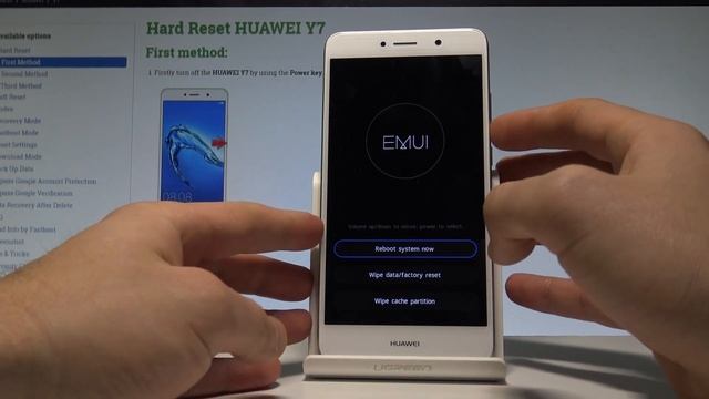 How to Wipe Cache Partition in HUAWEI Y7 |HardReset.info смотреть онлайн