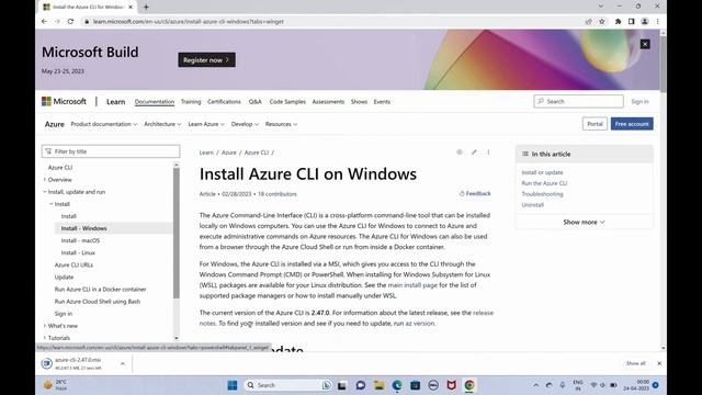 How to install azure cli on windows 11 смотреть онлайн