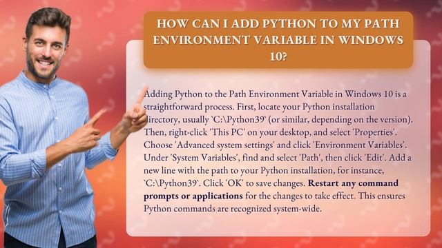 How Can I Add Python to My Path Environment Variable in Windows 10? смотреть онлайн