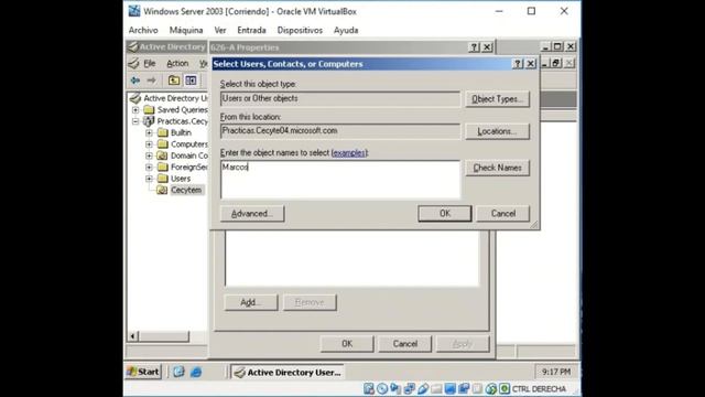 Crear y Administrar Grupos en Windows server 2003 (VirtualBox) смотреть онлайн