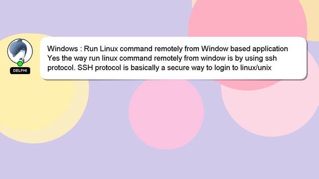 Windows : Run Linux command remotely from Window based application смотреть онлайн