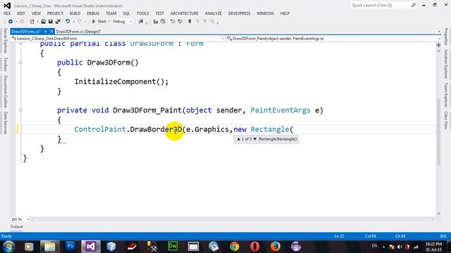 How to draw 3D border on windows form in C# NET 2012 смотреть онлайн
