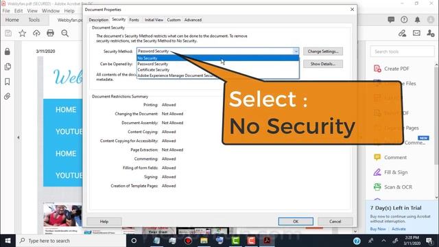 How To Remove Password in PDF File Adobe Acrobat Pro DC смотреть онлайн
