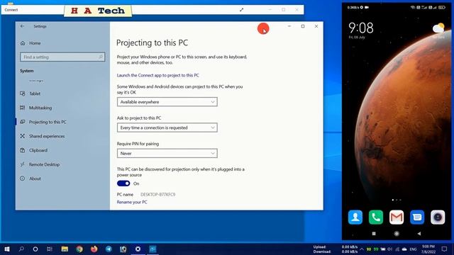 How to Cast your Android Display to a Windows 10 PC | Laptop without any Software смотреть онлайн