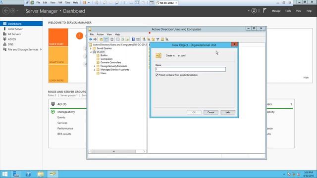 2 Create OU, user account and group account Server 2012 R2 HD, 1280x720p смотреть онлайн