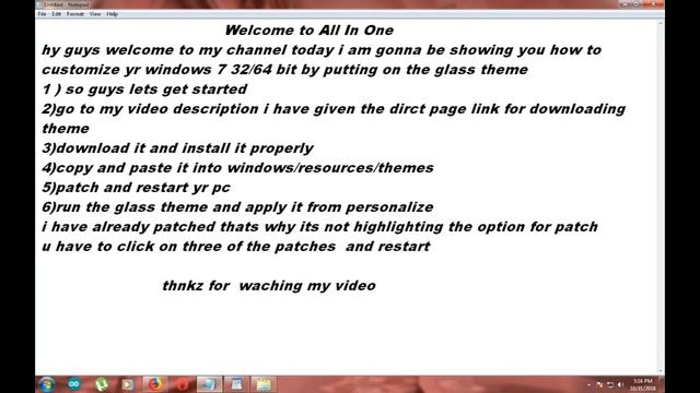 Glass Themes for windows 7 смотреть онлайн
