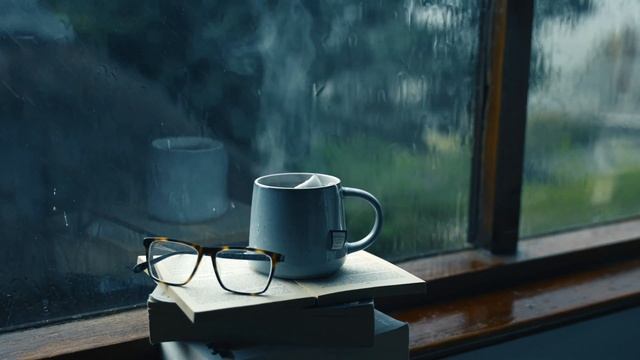 Morning Tea With A Light Rain Pattering Against Your Office Window - Relaxing Rain Sounds - 2 HOURS смотреть онлайн
