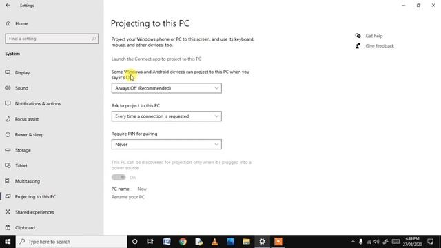 How to mirror your phone screen to Windows 10 pc with no third-party apps.(with audio) смотреть онлайн