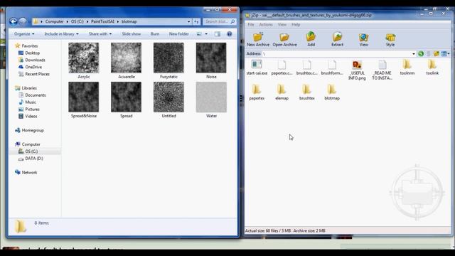 Paint Tool SAI Tutorial: How To Install Brushes/Textures смотреть онлайн