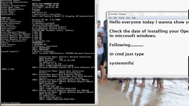 How to check original installed date Microsoft windows 7 /8/8.1/10 смотреть онлайн