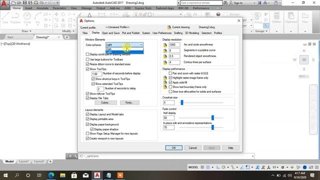 Window Element colour scheme change on Autocad 2017 смотреть онлайн