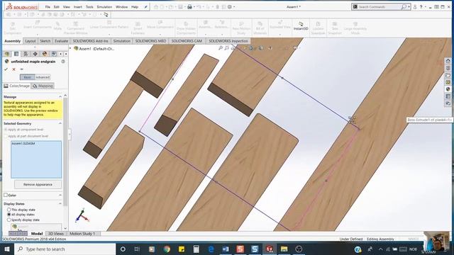 Solid Works tutorial, Modelling, Assembly, Copy part, Adding Appearances, PNG file. Part 1 смотреть онлайн