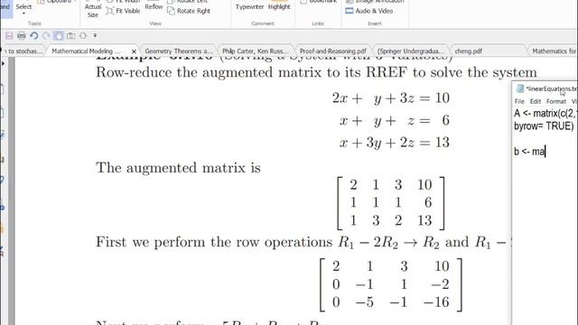 Mathematical Modeling: Chapter 3 Solving Systems of Linear Equations (Part 2 of 2) смотреть онлайн