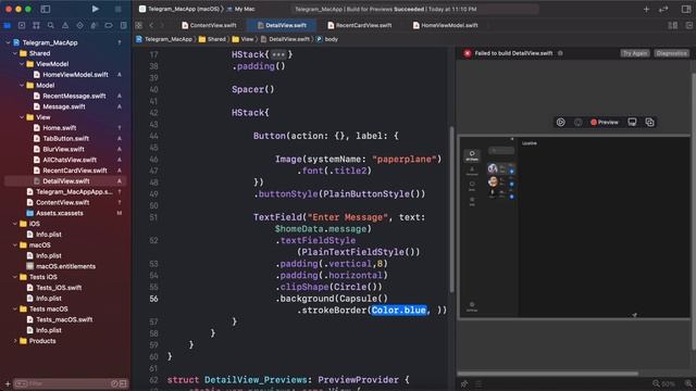 SwiftUI 2.0 Complex App UI - Chat App UI - macOS Tutorials - SwiftUI Tutorials смотреть онлайн