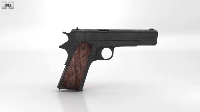 Colt M1911 3D model by 3DModels.org смотреть онлайн