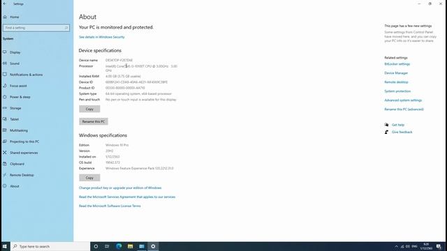 System Feature ใน Win10 20H2 смотреть онлайн
