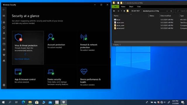 Windows Defender eicar virus test scaning free смотреть онлайн
