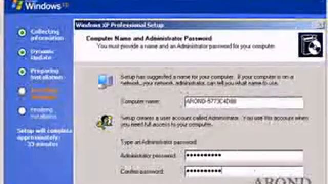 Installation Windows XP смотреть онлайн