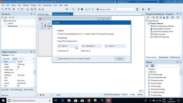 Curso C ++ Builder - Aula 7 Criacao do Projeto Final e do Formulário de Clientes - #30 смотреть онлайн