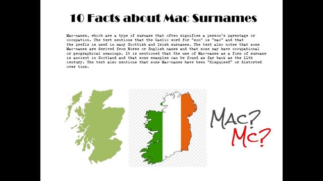 10 Facts about Mac Surnames смотреть онлайн
