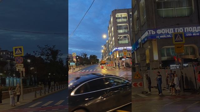 Ночная подсветка Никитского бульвара в Москве смотреть онлайн