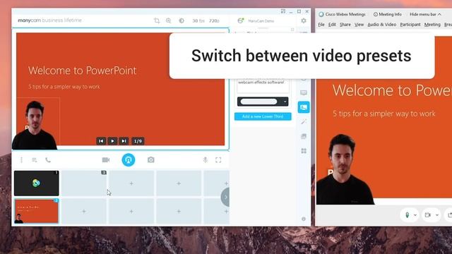 How to elevate your Cisco Webex Meetings with Manycam смотреть онлайн