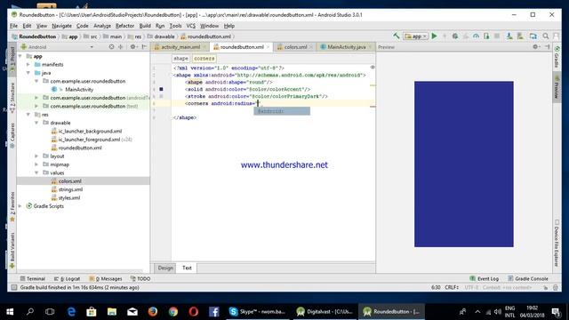 How to Create Round Button In Android studio смотреть онлайн