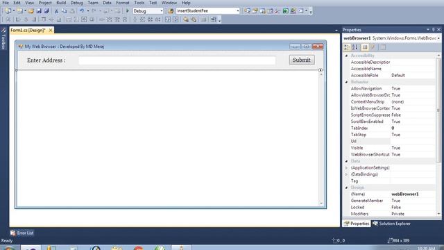 How To Make Single Line Browser In C# Windows App